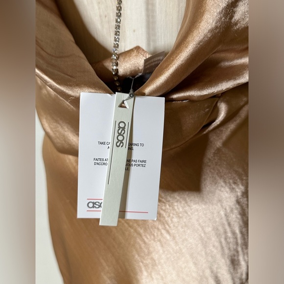 SOLD ALREADY 🛑 ASOS GOLD DRESS ZS 8 US - Picture 8 of 9